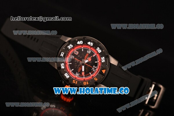 Richard Mille RM028 Swiss Valjoux 7750 Automatic PVD Case with Skeleton Dial and Orange Inner Bezel - Click Image to Close